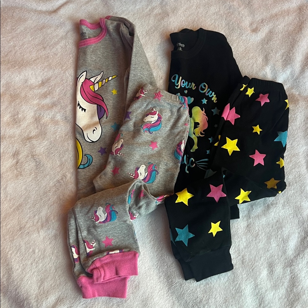 Unicorn and Star Pajama Set (2 pair)